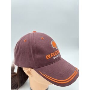 Cleveland Browns NFL Twins Enterprise Adjustable Strapback Hat Brown Orange Cap
